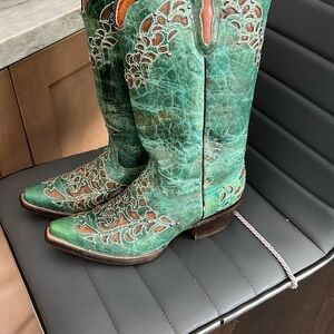 Dan Post Green and Brown Western Boots